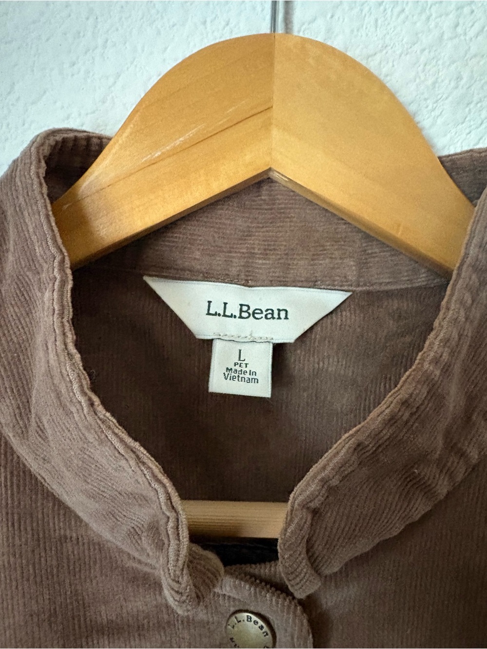 L.L. Bean Vintage Corduroy Brown Utility Jacket - Picture 3 of 10